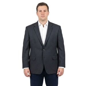 Ralph Lauren Mens Charcoal Pinstripe Wool Suit Jacket Blazer 48R Business Casual